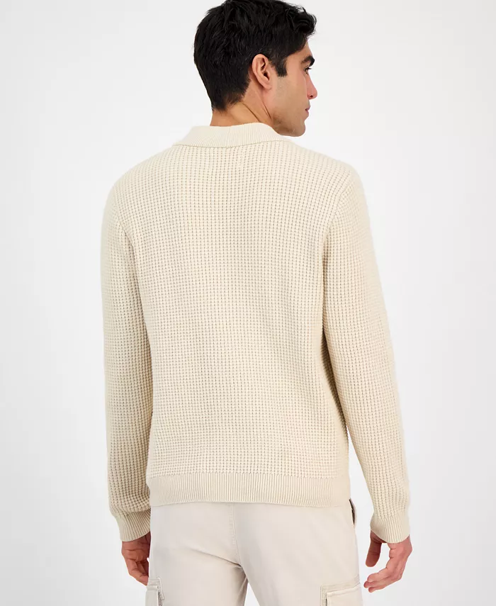 Sun + Stone Men's Long Sleeve Waffle Knit Cardigan Sweater Exclusively At Macy's Men's Fashion & Accessories