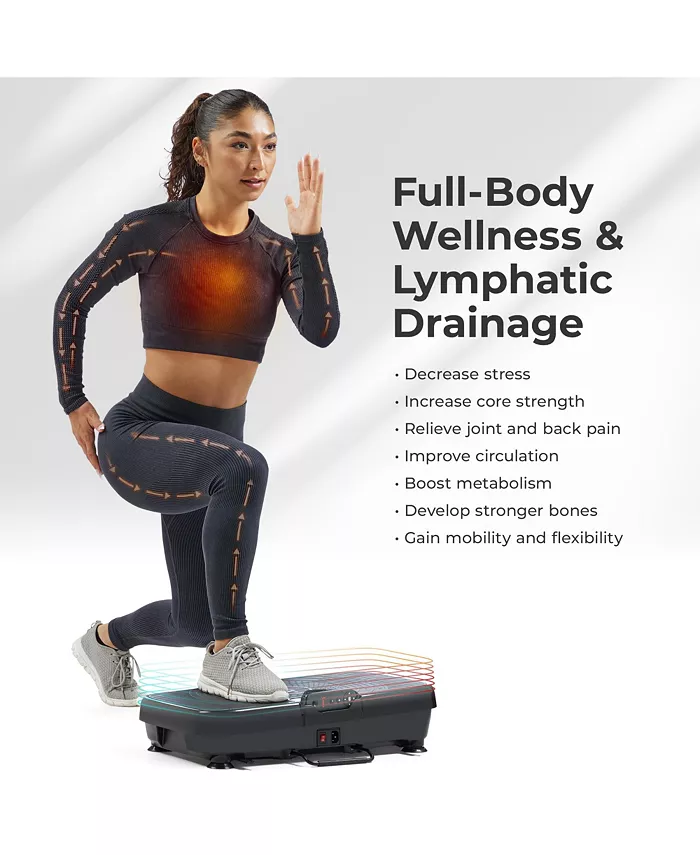 Sunny Health & Fitness Premium 2D Vibration Plate & Oscillation Therapy Platform For Weight Loss Rehabilitation Circulation & Muscle Toning Sports & Outdoor Recreation