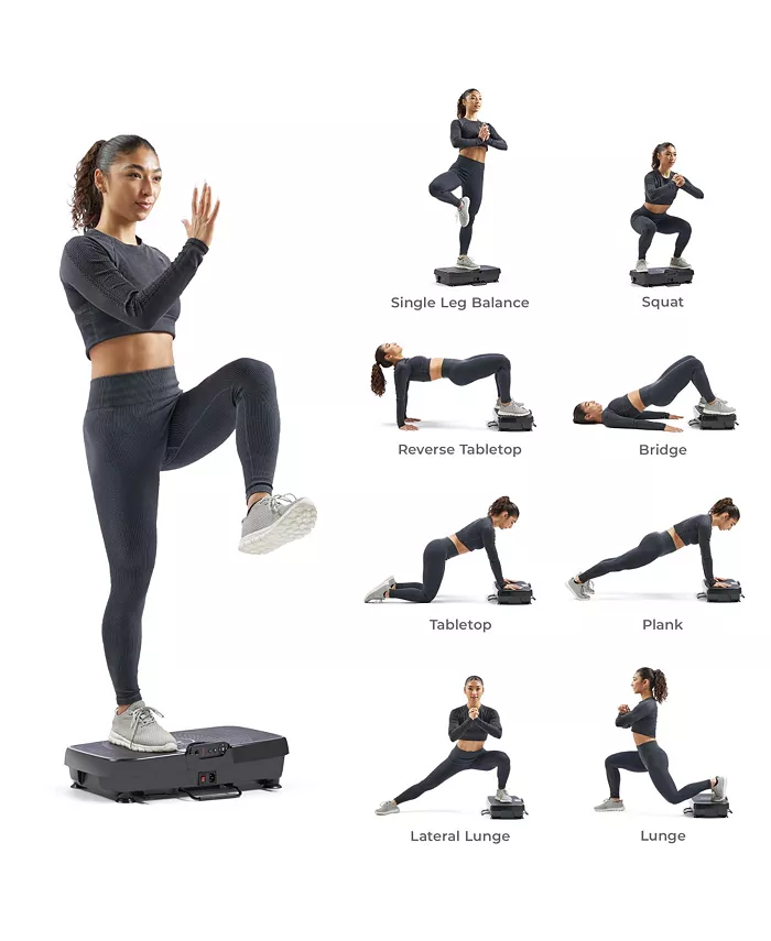 Sunny Health & Fitness Premium 2D Vibration Plate & Oscillation Therapy Platform For Weight Loss Rehabilitation Circulation & Muscle Toning Sports & Outdoor Recreation