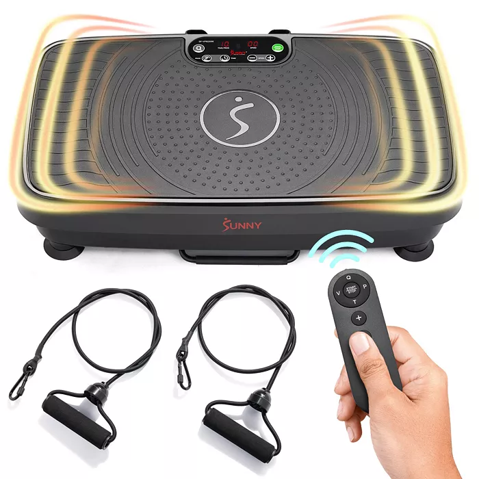 Sunny Health & Fitness Premium 2D Vibration Plate & Oscillation Therapy Platform For Weight Loss Rehabilitation Circulation & Muscle Toning Sports & Outdoor Recreation