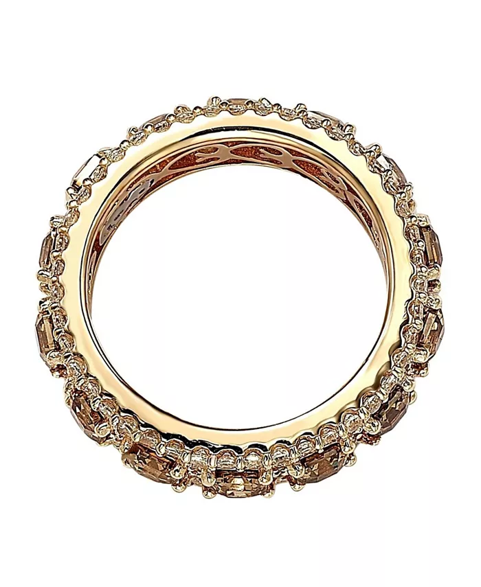 Suzy Levian New York Suzy Levian Sterling Silver Cubic Zirconia Modern Eternity Band Ring Jewelry & Watches