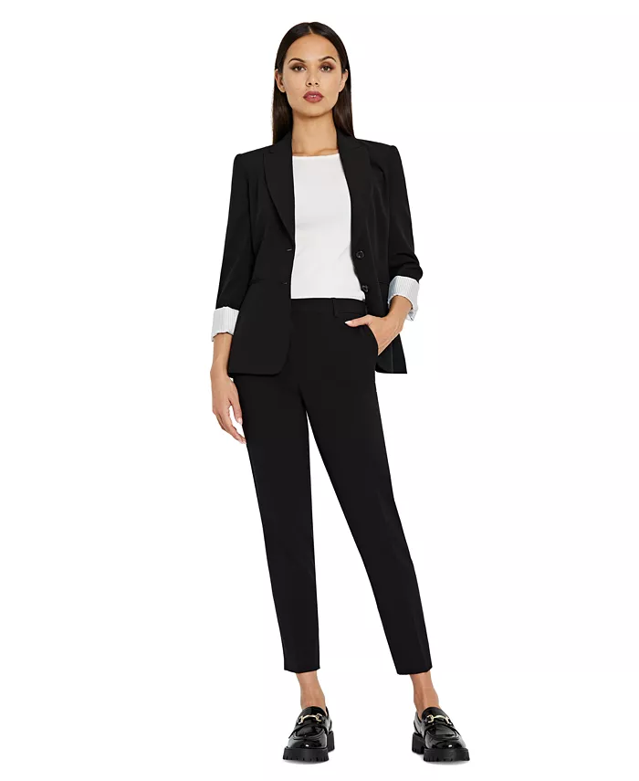 Tahari ASL Notched Two-Button Blazer & Shannon Suit Pants Women's Fashion Shoes & Accessories