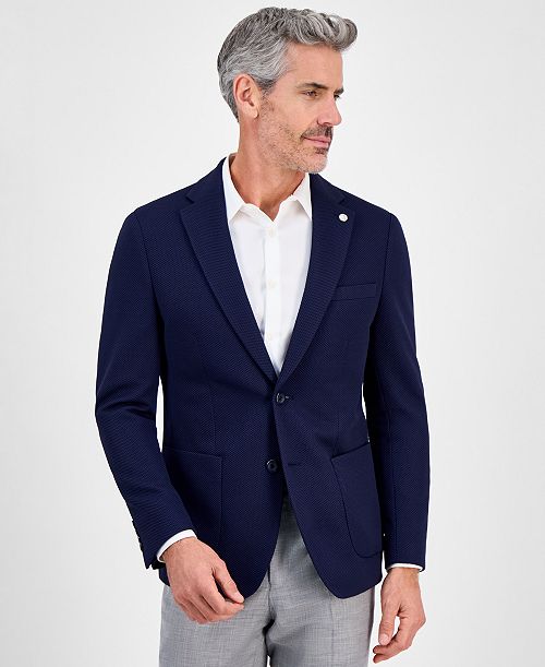 Tom Baine Men's Slim-Fit Waffle Stretch Sport Coat Men's Fashion & Accessories