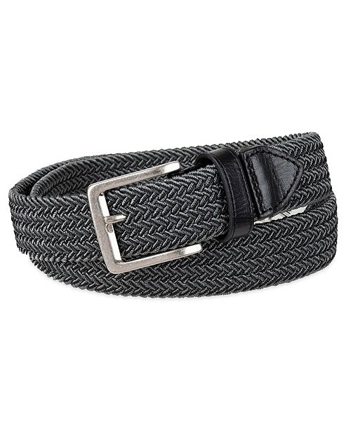 Tommy Bahama Men's Two-Tone Stretch Braided Web Belt Men's Fashion & Accessories
