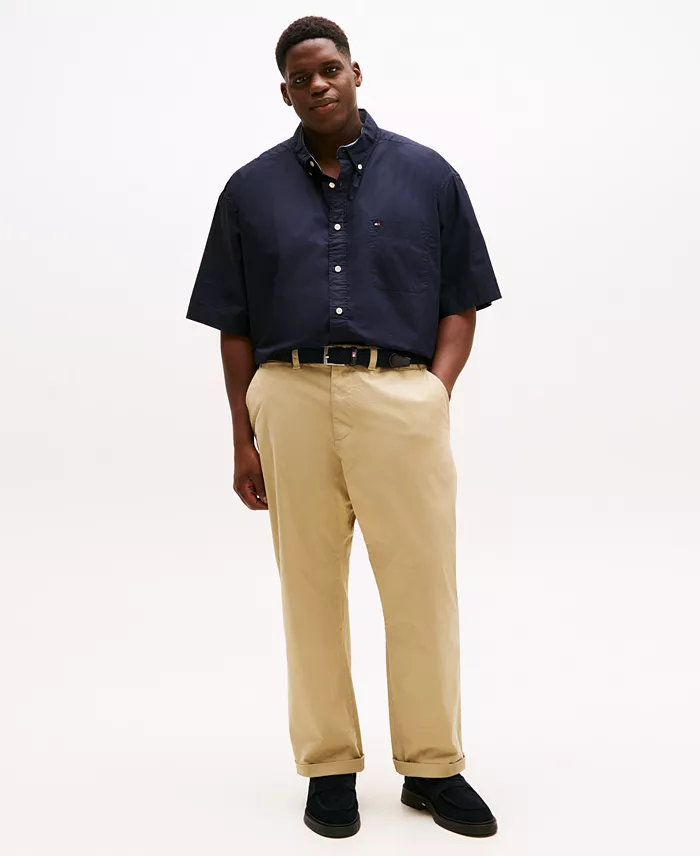 Tommy Hilfiger Men's Big & Tall Maxwell Short-Sleeve Button-Down Shirt Men's Fashion & Accessories