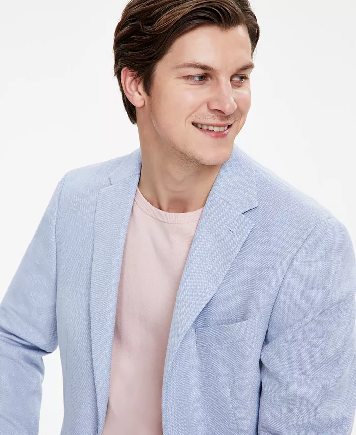 Tommy Hilfiger Men's Blue Solid Modern-Fit Sport Coat Men's Fashion & Accessories