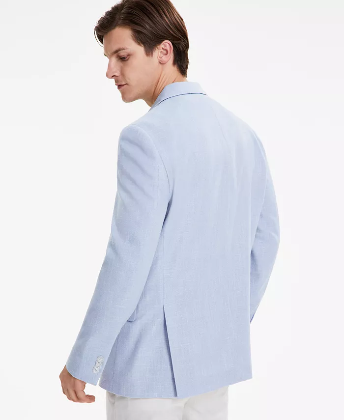Tommy Hilfiger Men's Blue Solid Modern-Fit Sport Coat Men's Fashion & Accessories