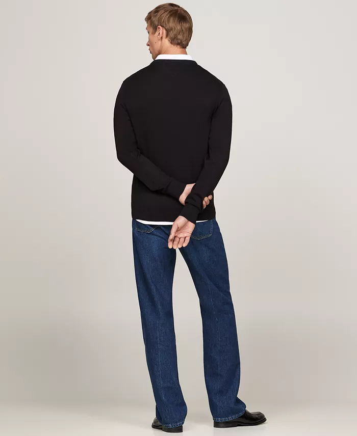 Tommy Hilfiger Men's Essential Solid V-Neck Sweater Men's Fashion & Accessories