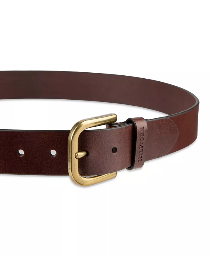 Tommy Hilfiger Men's Genuine Leather Raw Edge Casual Jean Belt Men's Fashion & Accessories