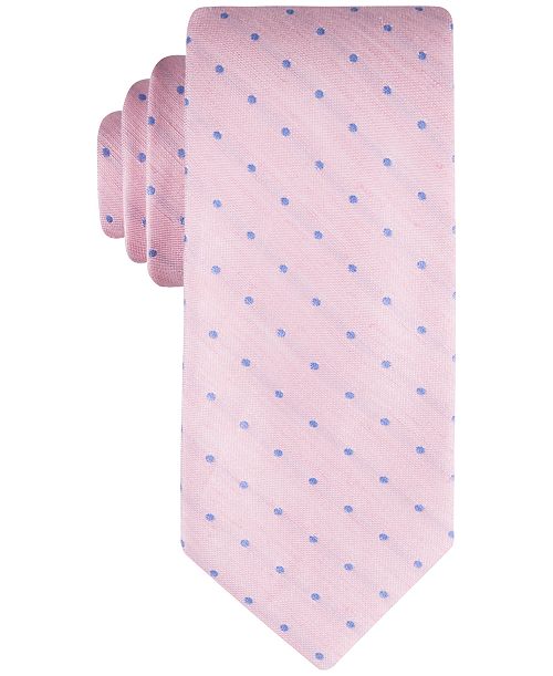 Tommy Hilfiger Men's Linen Dot Tie Men's Fashion & Accessories