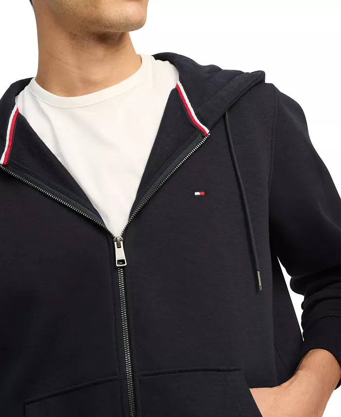 Tommy Hilfiger Men's Long Sleeve Zip-Front Flag Logo Hoodie Men's Fashion & Accessories
