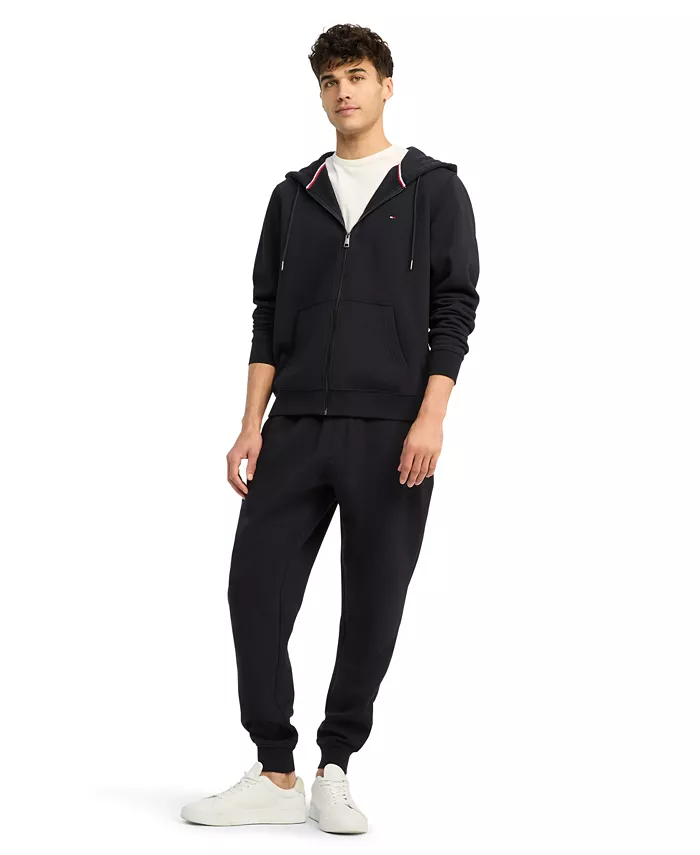 Tommy Hilfiger Men's Long Sleeve Zip-Front Flag Logo Hoodie Men's Fashion & Accessories