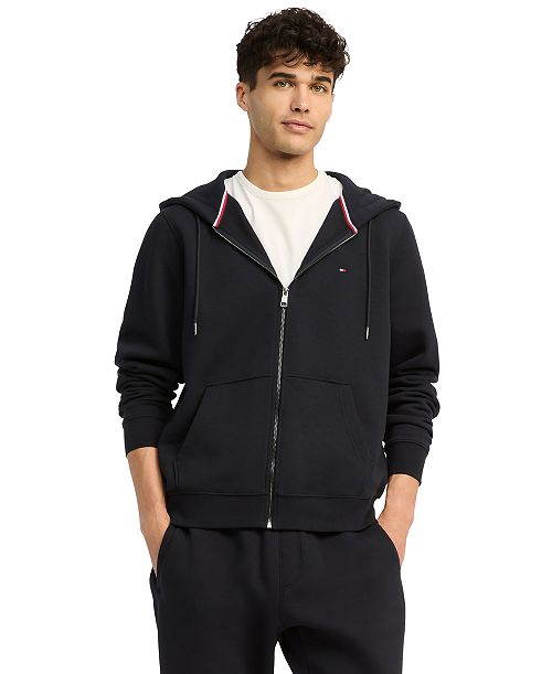 Tommy Hilfiger Men's Long Sleeve Zip-Front Flag Logo Hoodie Men's Fashion & Accessories