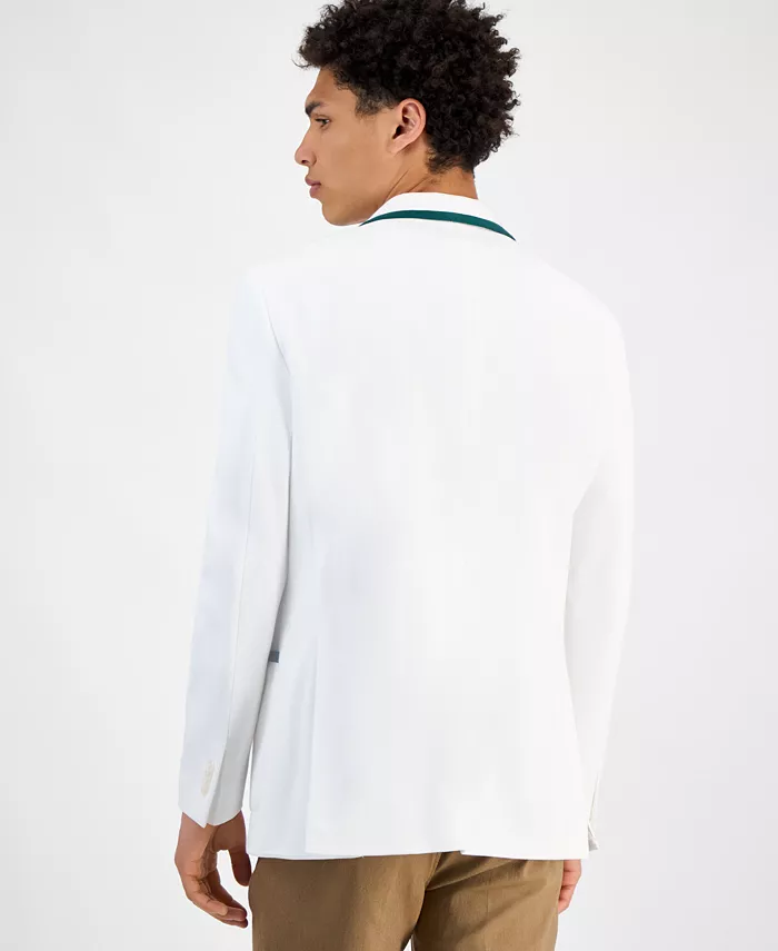 Tommy Hilfiger Men's Modern-Fit Green Tipped Weave Sport Coat Men's Fashion & Accessories