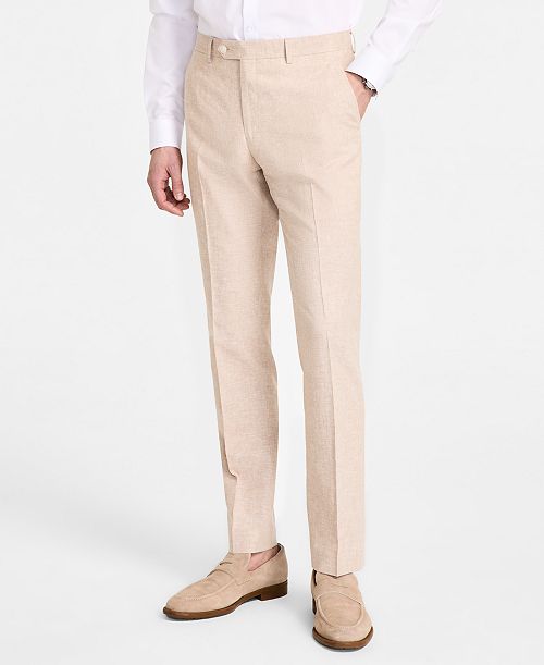 Tommy Hilfiger Men's Modern-Fit Linen Pants Men's Fashion & Accessories