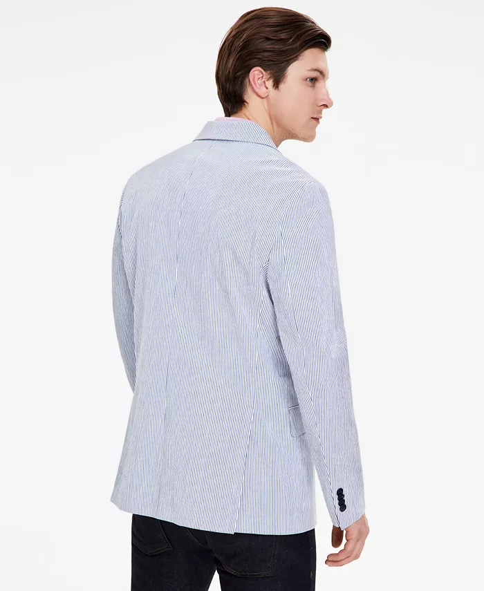 Tommy Hilfiger Men's Modern-Fit Seersucker Sport Coat Men's Fashion & Accessories