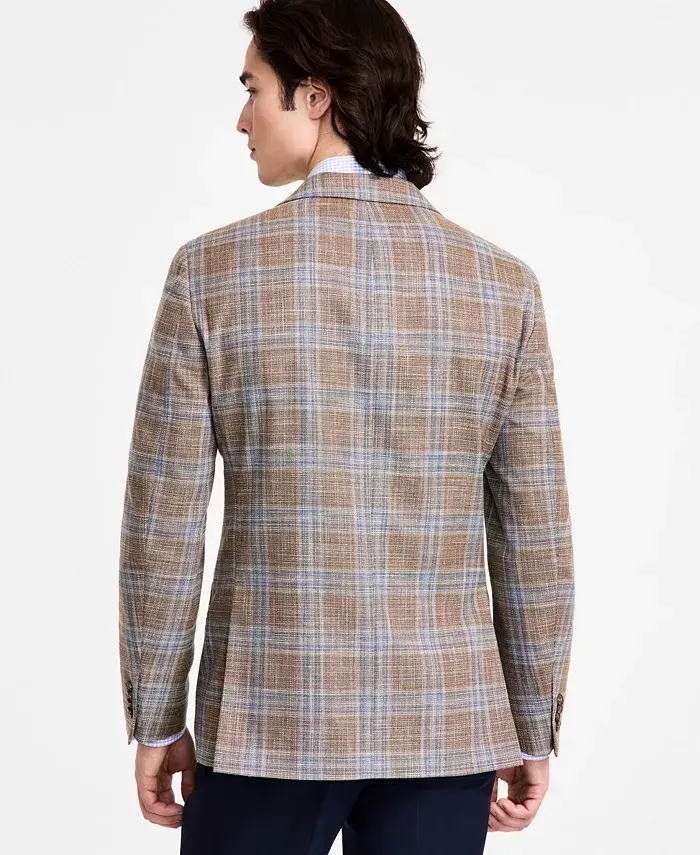 Tommy Hilfiger Men's Modern-Fit Windowpane Plaid Sport Coat Men's Fashion & Accessories