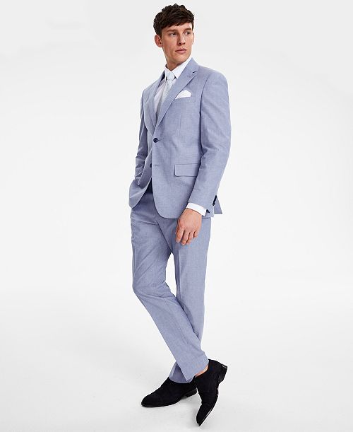 Tommy Hilfiger Men's Modern Stretch Chambray Suit Separates Men's Fashion & Accessories
