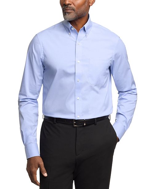Tommy Hilfiger Men's Regular Fit Wrinkle Resistant Stretch Dress Shirt Men's Fashion & Accessories