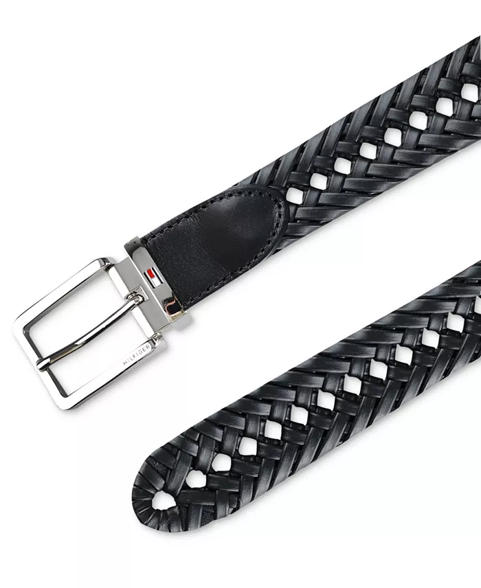 Tommy Hilfiger Men's Reversible Lace Logo Belt Men's Fashion & Accessories