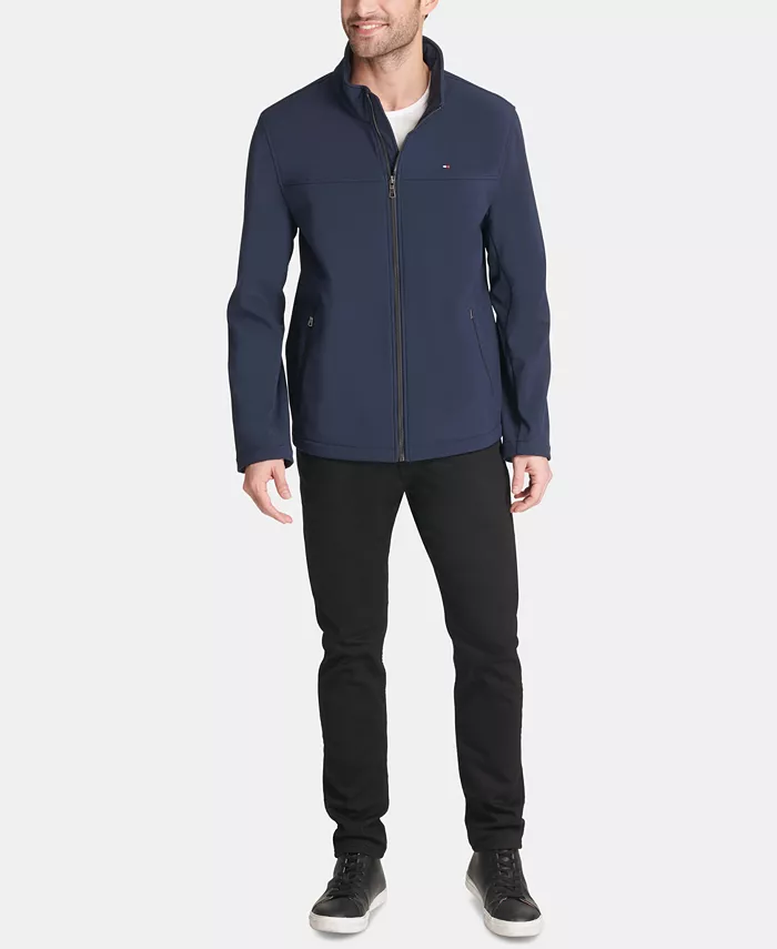 Tommy Hilfiger Men's Soft-Shell Classic Zip-Front Jacket Men's Fashion & Accessories