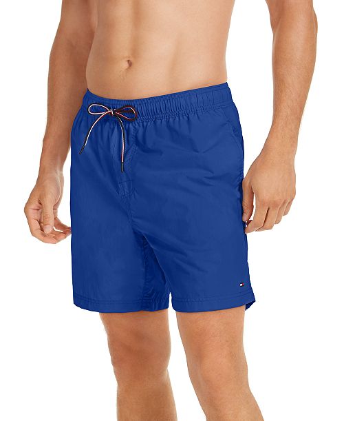 Tommy Hilfiger Men's Solid 7" Swim Trunks Men's Fashion & Accessories