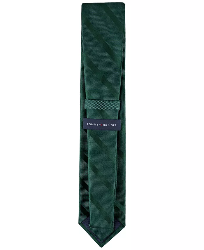 Tommy Hilfiger Men's Solid Textured Stripe Tie Men's Fashion & Accessories