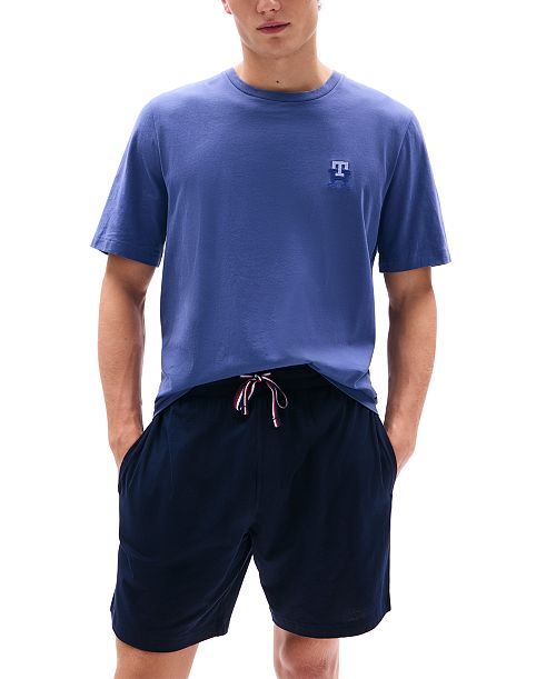 Tommy Hilfiger Men's Sueded Jersey "T" Logo T-Shirt Men's Fashion & Accessories