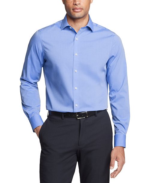 Tommy Hilfiger Men's TH Flex Essentials Wrinkle Free Stretch Regular-Fit Dress Shirt Men's Fashion & Accessories