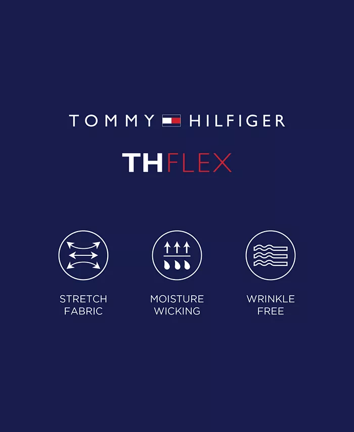 Tommy Hilfiger Men's TH Flex Slim Fit Stretch Oxford Dress Shirt Men's Fashion & Accessories