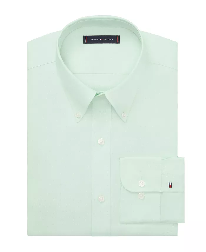 Tommy Hilfiger Men's TH Flex Slim Fit Stretch Oxford Dress Shirt Men's Fashion & Accessories
