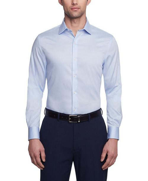 Tommy Hilfiger Men's TH Flex Slim Fit Wrinkle Free Stretch Twill Dress Shirt Men's Fashion & Accessories