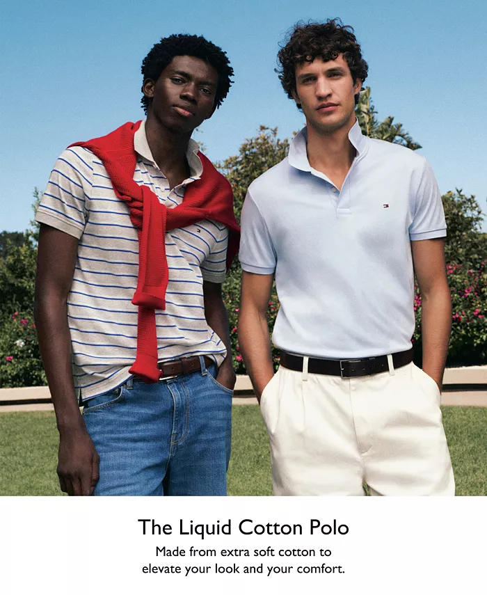 Tommy Hilfiger Men's Ultra Soft Liquid Cotton Polo Shirts Men's Fashion & Accessories