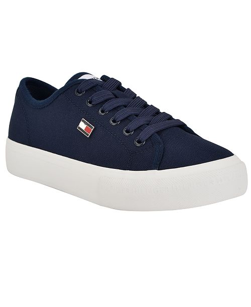 Tommy Hilfiger Women's Aressa Flag Lace-Up Sneakers Women's Fashion Shoes & Accessories