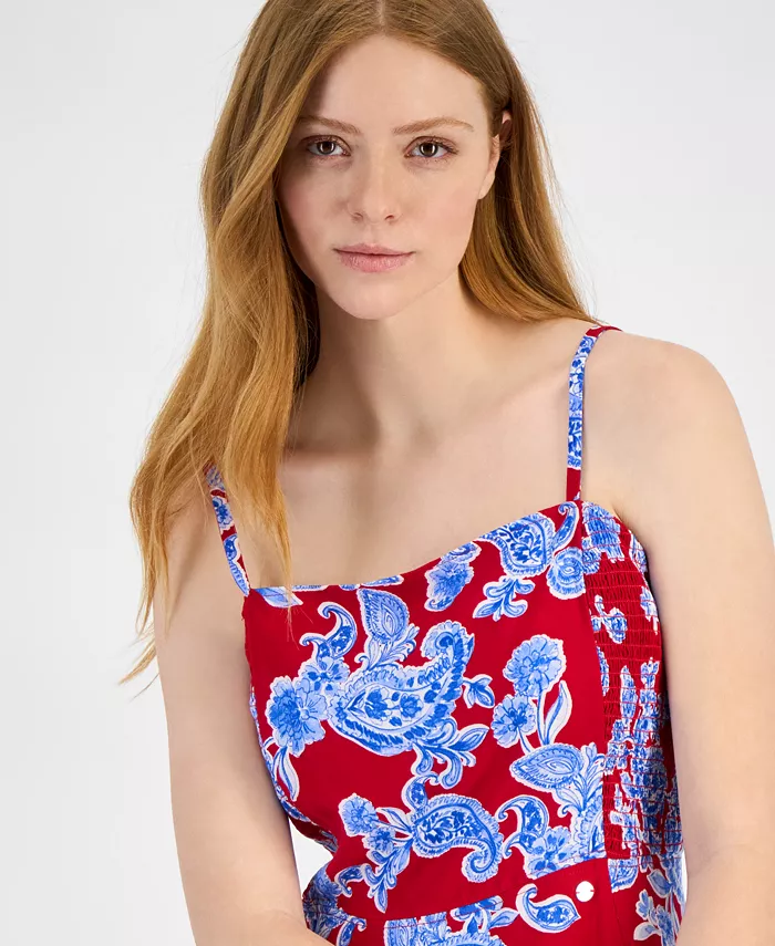 Tommy Hilfiger Women's Athena Paisley-Print Tank Dress Women's Fashion Shoes & Accessories