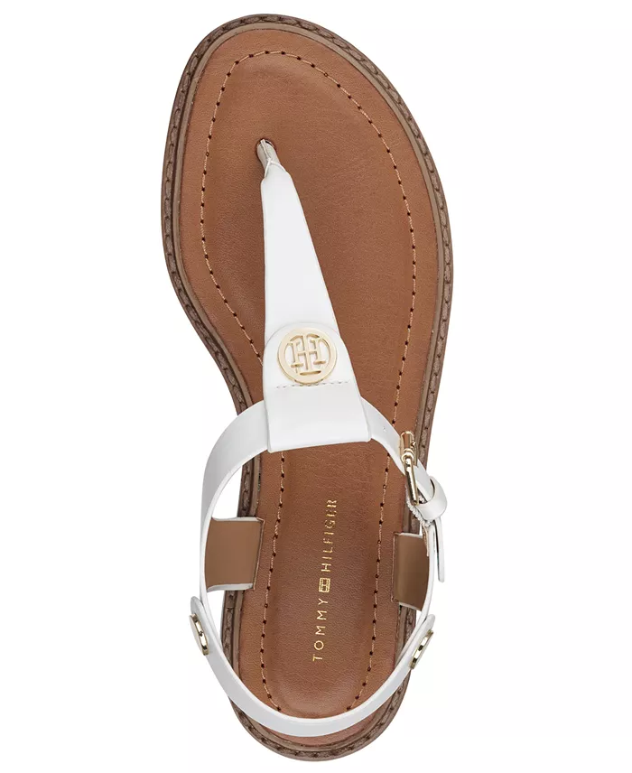 Tommy Hilfiger Women's Bennia Thong Flat Sandals Women's Fashion Shoes & Accessories