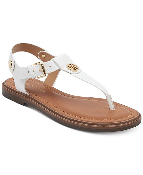 Tommy Hilfiger Women's Bennia Thong Flat Sandals Women's Fashion Shoes & Accessories