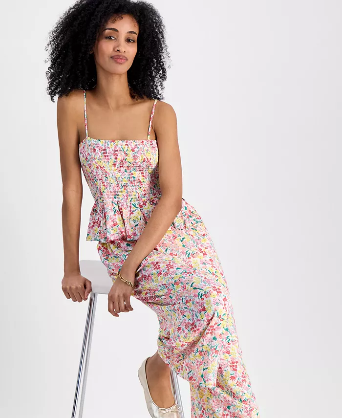 Tommy Hilfiger Women's Country Flair Peplum Jumpsuit Women's Fashion Shoes & Accessories