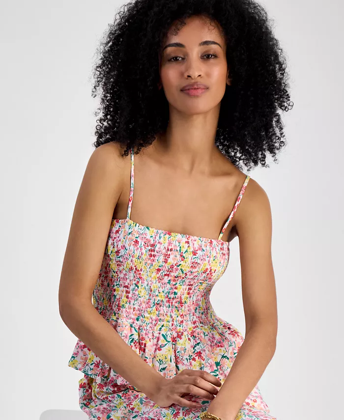 Tommy Hilfiger Women's Country Flair Peplum Jumpsuit Women's Fashion Shoes & Accessories