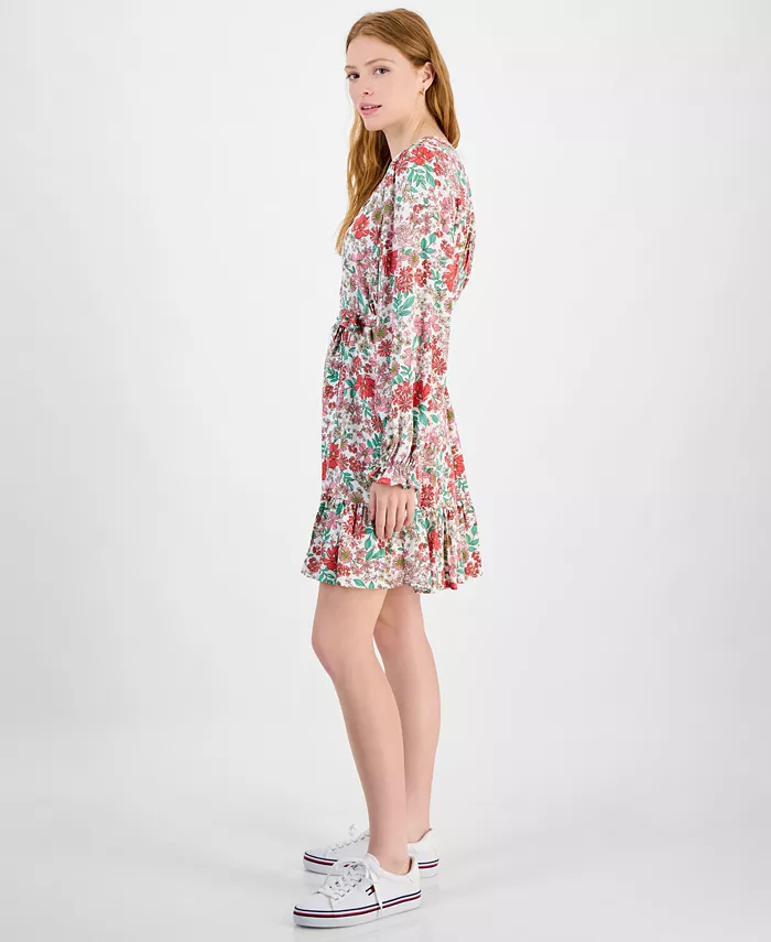 Tommy Hilfiger Women's Floral-Print Shirtdress Women's Fashion Shoes & Accessories