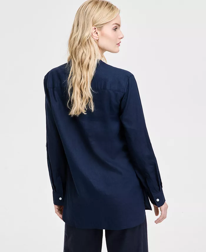 Tommy Hilfiger Women's Floral Puff-Print Tunic Women's Fashion Shoes & Accessories