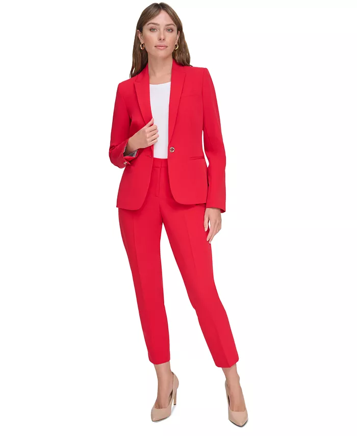 Tommy Hilfiger Women’s One-Button Blazer Women's Fashion Shoes & Accessories