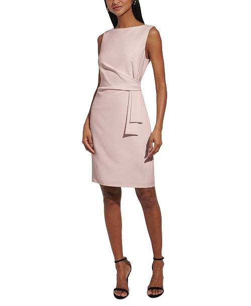 Tommy Hilfiger Women’s Sleeveless Sheath Knee-length Dress Women's Fashion Shoes & Accessories