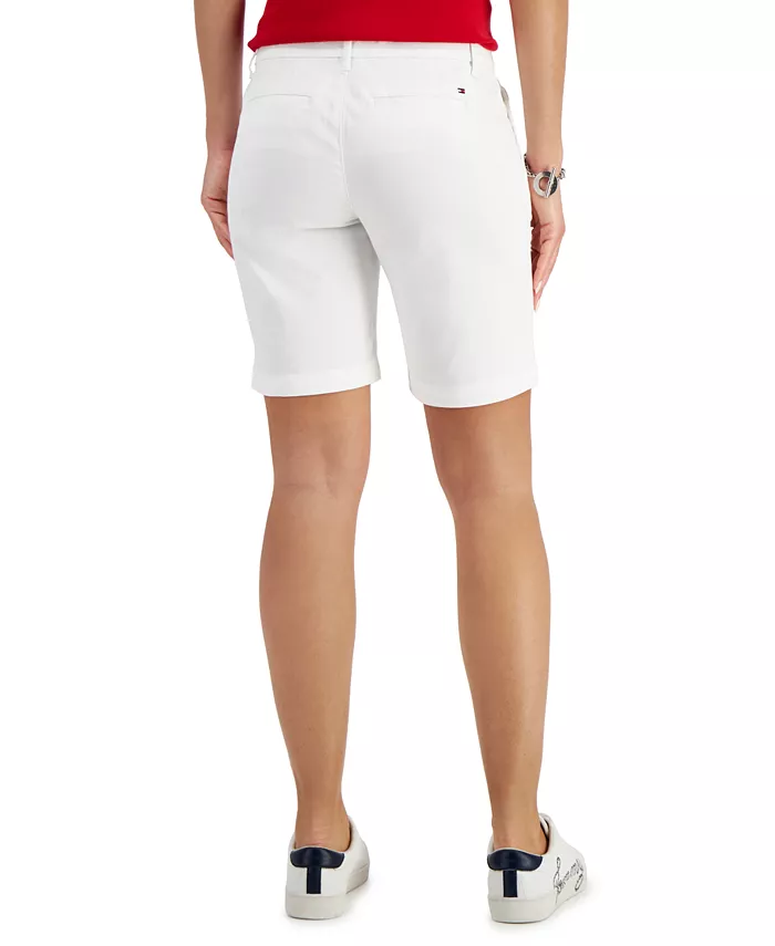 Tommy Hilfiger Women's TH Flex 9 Inch Hollywood Bermuda Shorts Women's Fashion Shoes & Accessories
