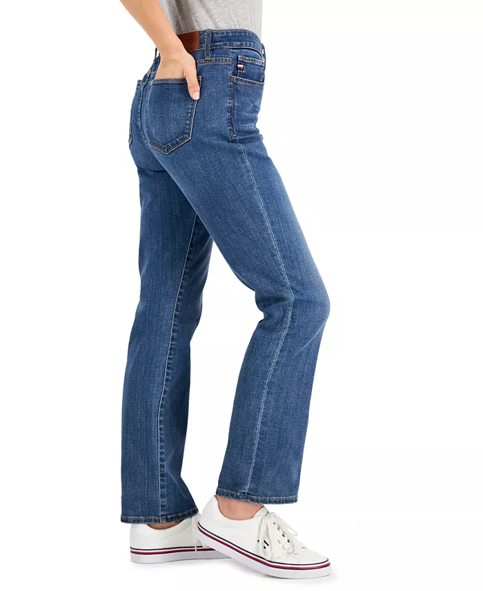 Tommy Hilfiger Women's Tribeca TH Flex Straight-Leg Jeans Women's Fashion Shoes & Accessories