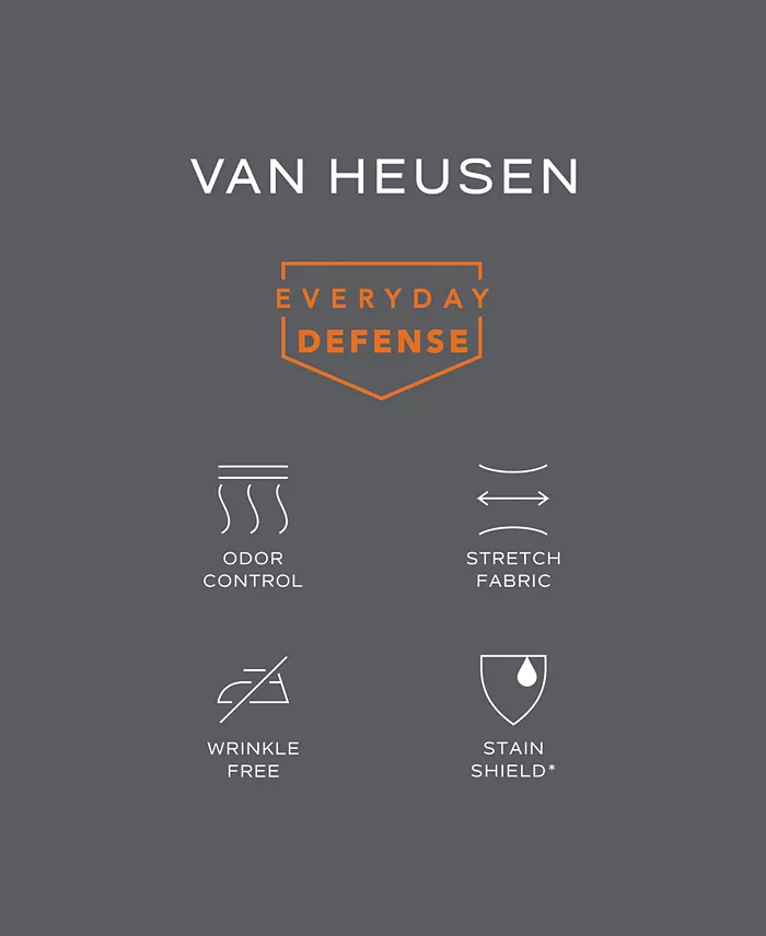 Van Heusen Men's Classic/Regular Fit Stretch Wrinkle Free Sateen Dress Shirt Men's Fashion & Accessories