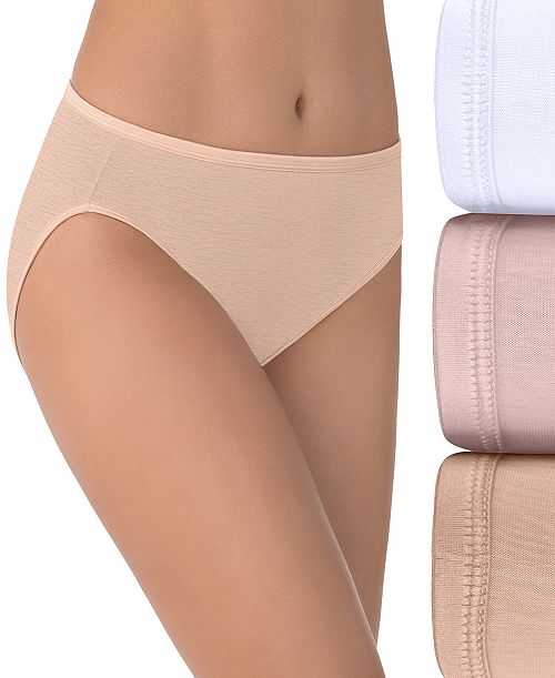 Vanity Fair Women's 3-Pk. Vanity Fair Illumination Hi-Cut Brief Underwear 13307 Women's Fashion Shoes & Accessories
