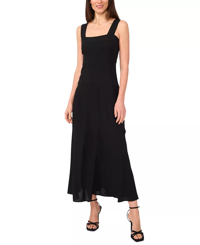 Vince Camuto Women's Challis Square-Neck Smocked-Back Sleeveless Maxi Dress XS-3X Women's Fashion Shoes & Accessories