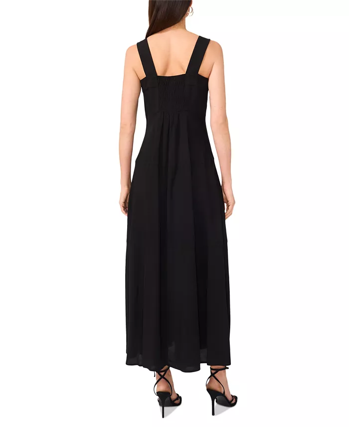 Vince Camuto Women's Challis Square-Neck Smocked-Back Sleeveless Maxi Dress XS-3X Women's Fashion Shoes & Accessories