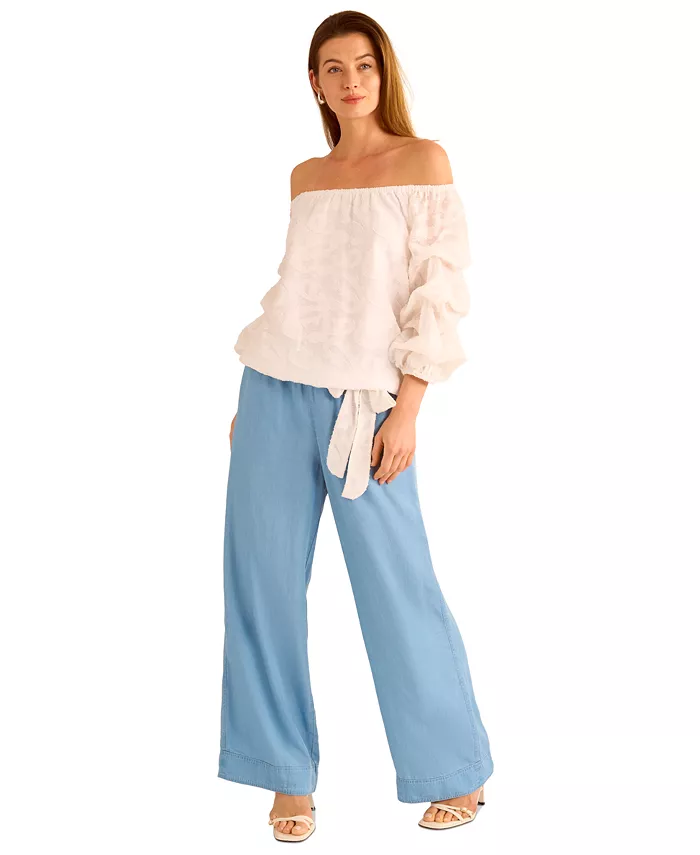 Vince Camuto Women's Drawstring Wide-Leg Pants Women's Fashion Shoes & Accessories